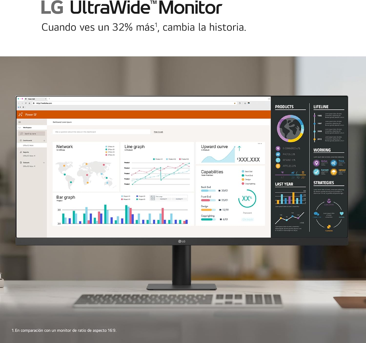 Monitor Profissional Ultrapanorâmico LG UltraWide 34U511A-B 34"/ UWFHD/ Preto - Imagem 13