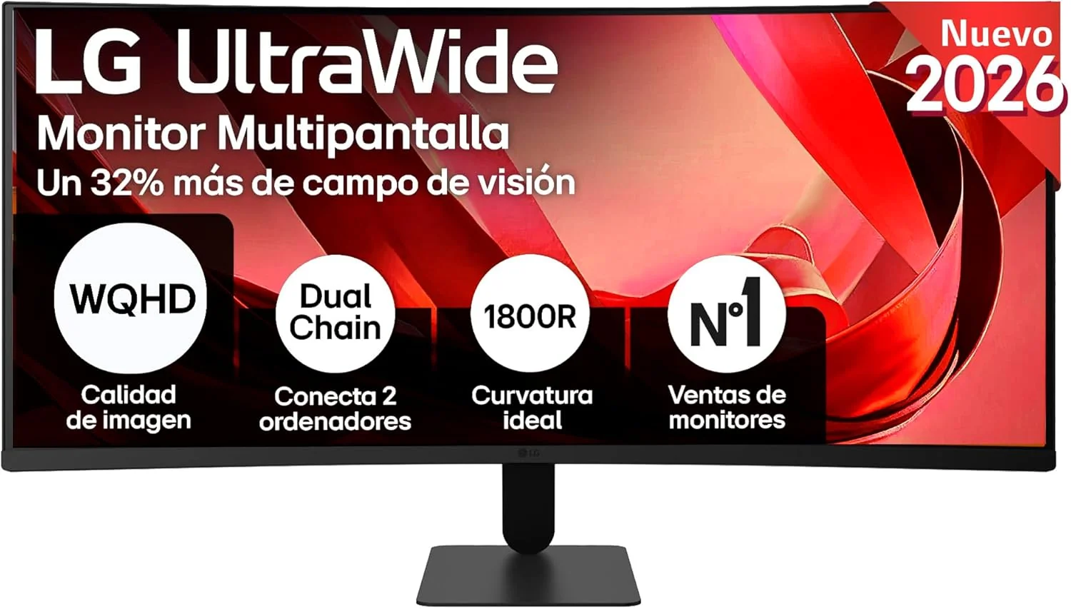 Monitor Curvo LG 34U601B-B 34" UltraWide WQHD 21:9 120Hz HDR10 Preto
