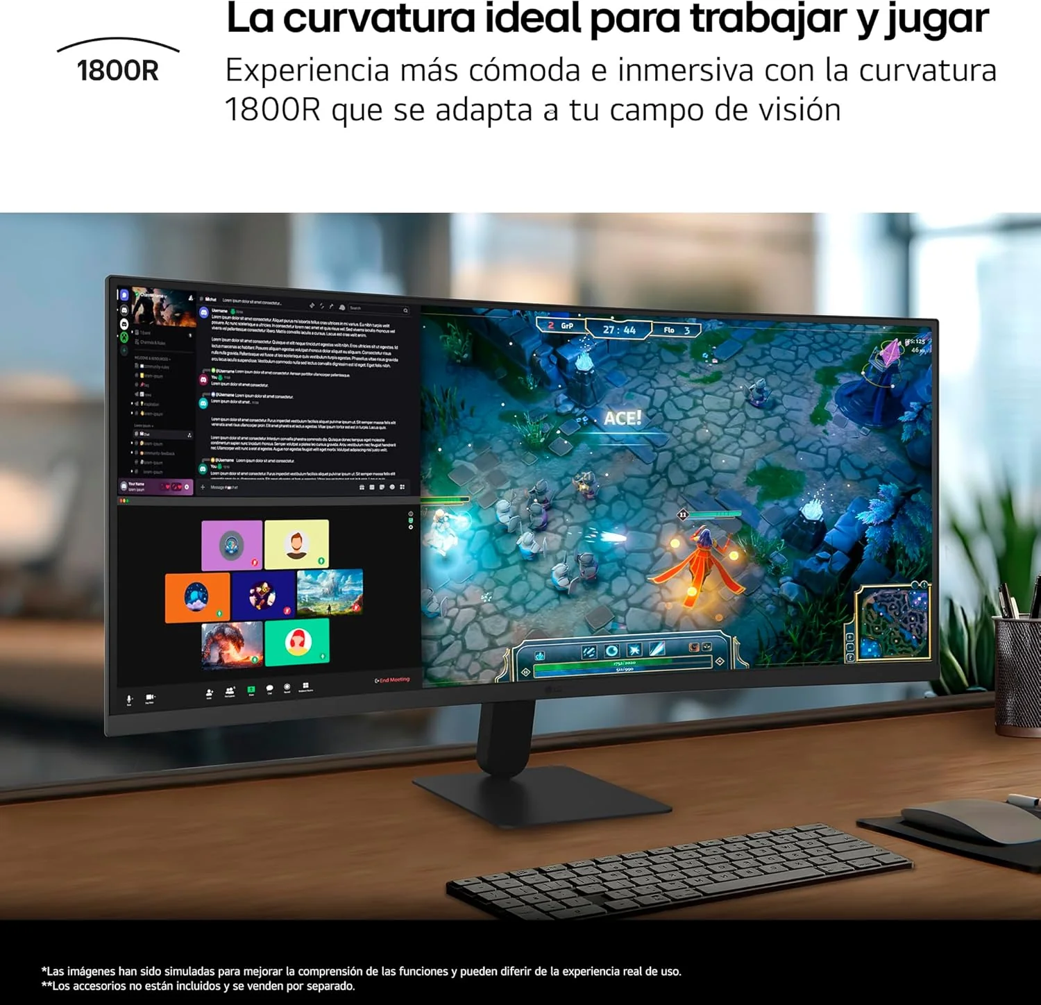 Monitor Curvo LG 34U601B-B 34" UltraWide WQHD 21:9 120Hz HDR10 Preto - Imagem 5