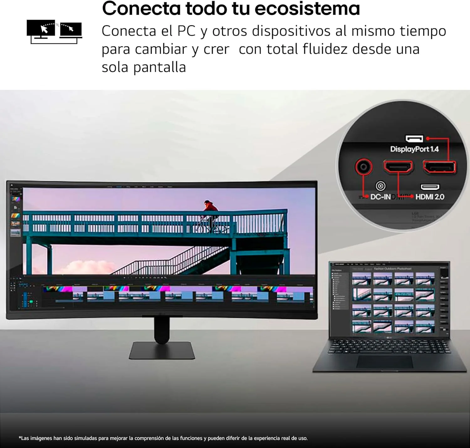 Monitor Curvo LG 34U601B-B 34" UltraWide WQHD 21:9 120Hz HDR10 Preto - Imagem 8