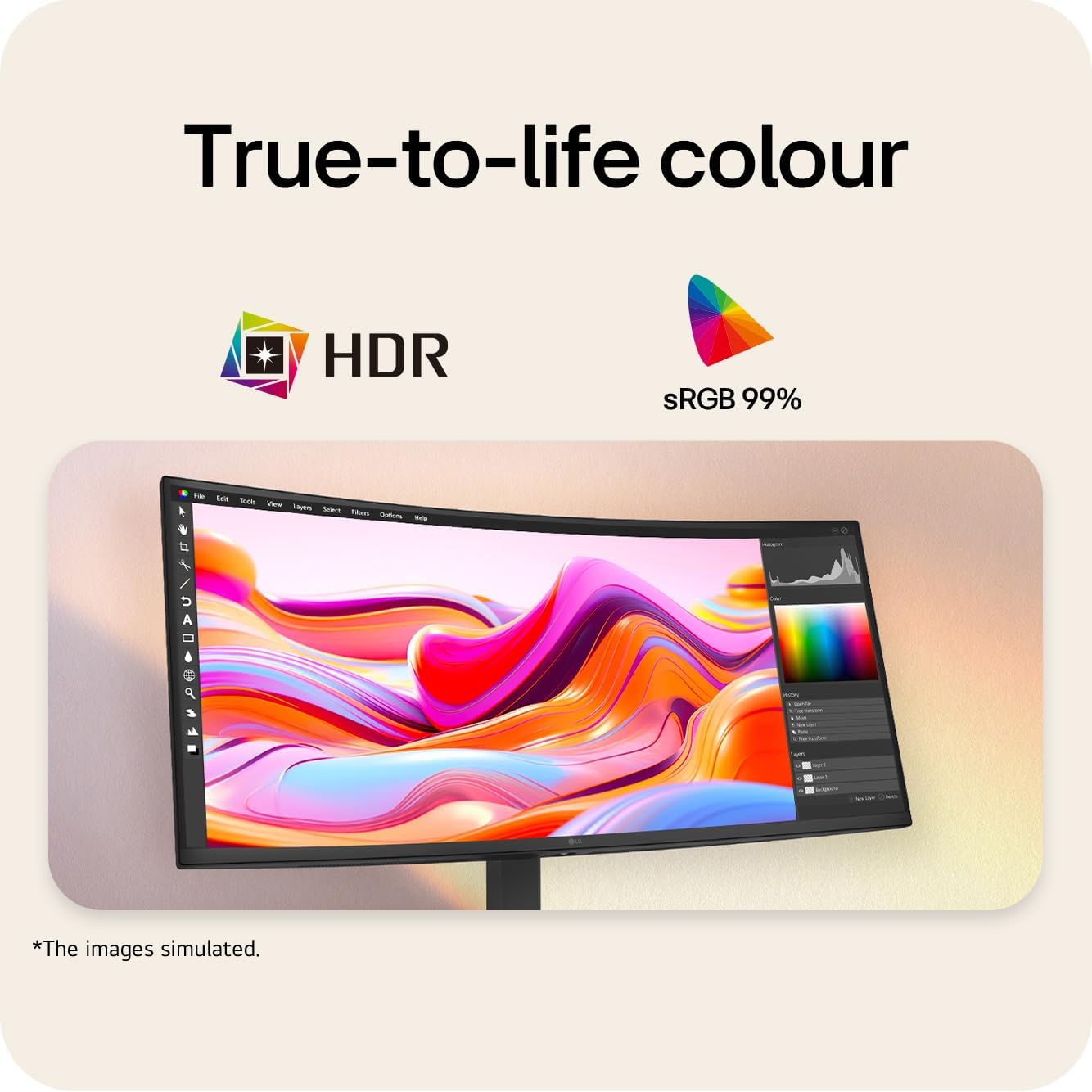 Monitor LG UltraWide 34U640B-B 34" WQHD Curvo 144Hz HDR10 USB-C 65W KVM Preto - Imagem 4