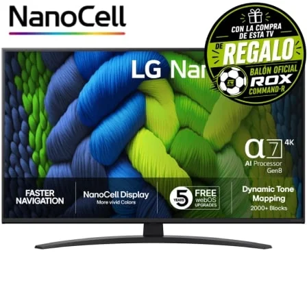 Smart TV LG 43NANO82A6B NanoCell 43" Ultra HD 4K HDR10 Pro Smart TV WiFi 2025