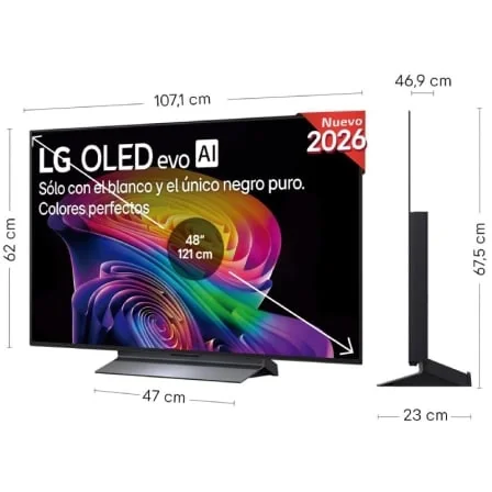 Smart TV LG OLED48C66LB 48" OLED evo C6 4K Ultra HD AI WiFi - Imagem 3