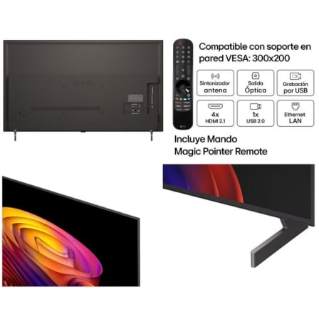 Televisor Smart TV LG OLED AI B6 55" 4K Ultra HD OLED55B6ELC Dolby Vision Atmos WiFi Preto - Imagem 3