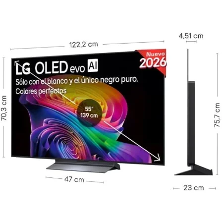 Smart TV LG OLED evo AI C6 55" OLED55C66LB Ultra HD 4K Wi-Fi Processador α11 Gen3 - Imagem 3