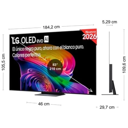 Smart TV LG OLED evo AI C6 OLED83C66LB 83" Ultra HD 4K WiFi - Imagem 2
