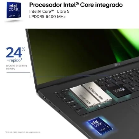 Portátil LG Gram 14ZB90S-G.AX55BN 14" Intel Core Ultra 5 16GB 512GB SSD Intel Arc sem SO - Imagem 4