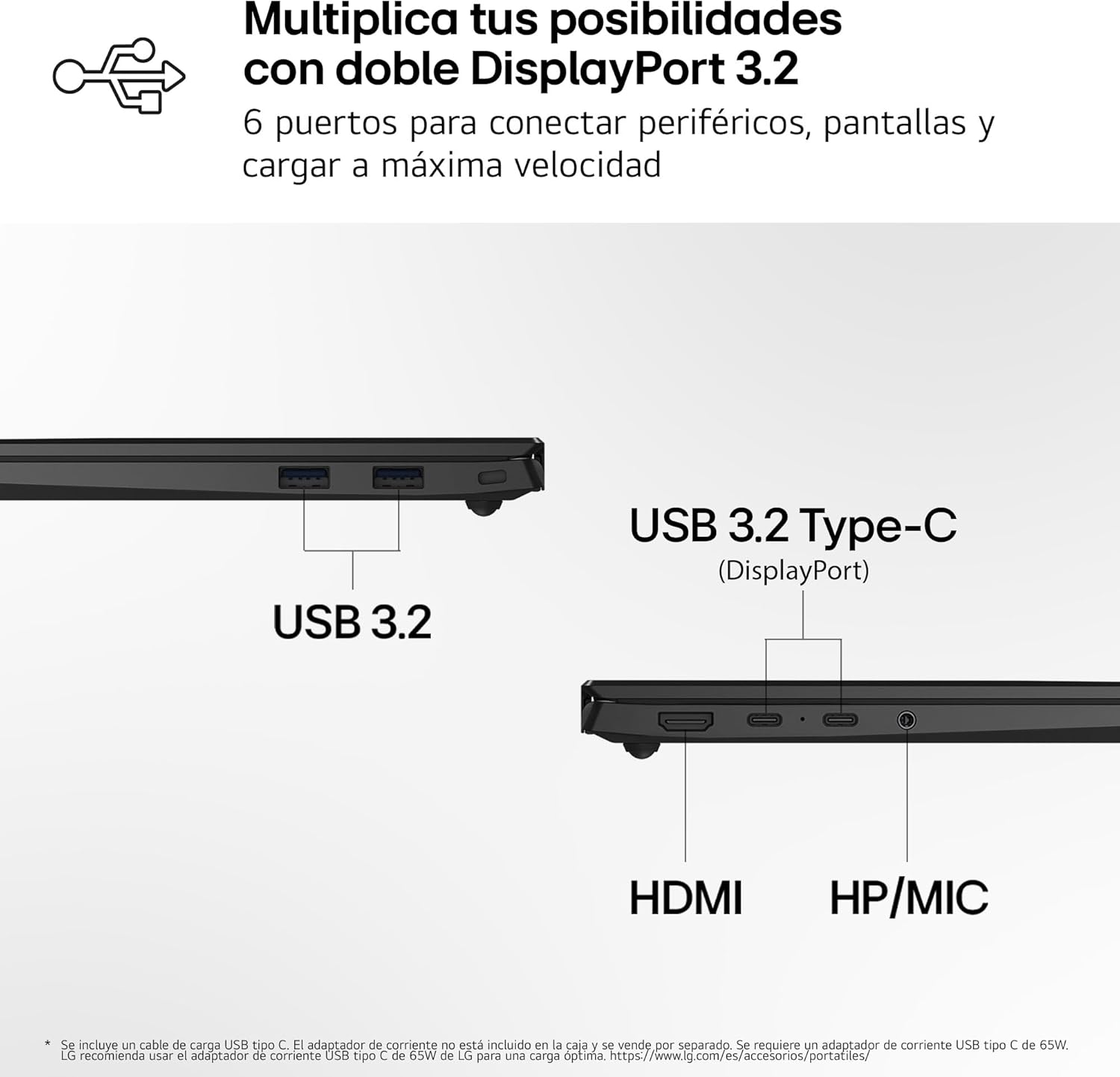 Portátil LG Gram 16U55U 16" WUXGA AMD Ryzen AI 7 445 16GB 512GB SSD Windows 11 Home Preto Carbono - Imagem 11