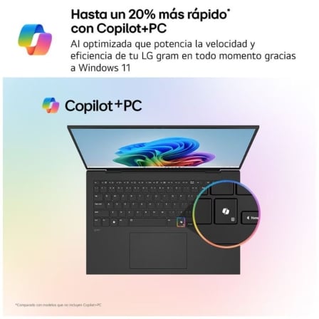 Portátil LG Gram Pro 16" Intel Core Ultra 9-288V 32GB 1TB SSD WQXGA Cinzento Windows 11 - Imagem 2