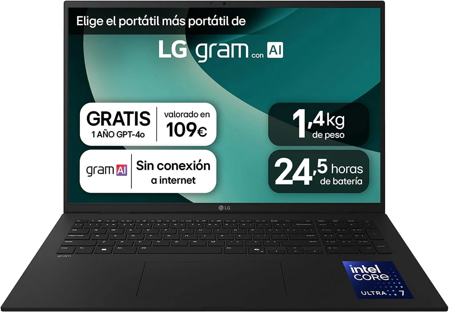 Portátil LG Gram 17" 17Z90TL-G.AU88BN Intel Core Ultra 7 32GB 1TB SSD Windows 11