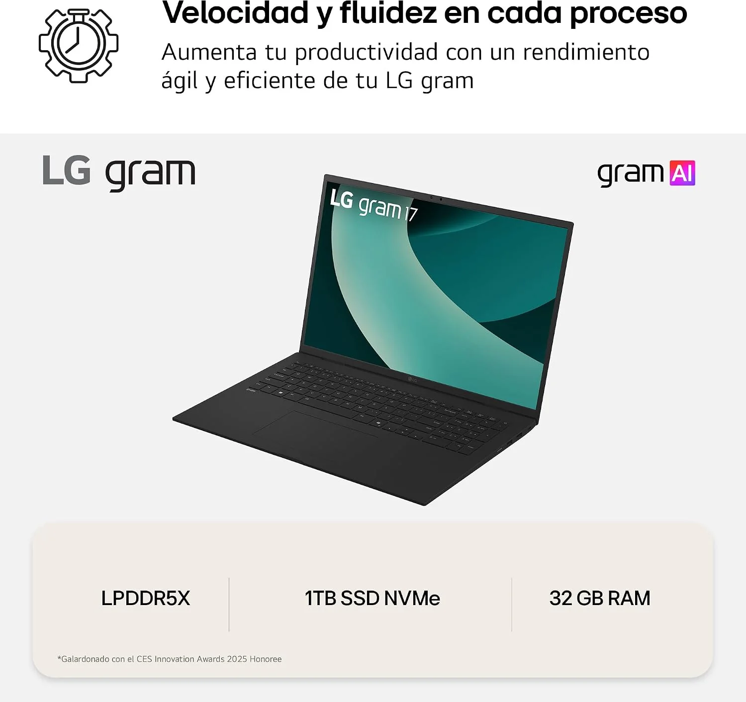 Portátil LG Gram 17" 17Z90TL-G.AU88BN Intel Core Ultra 7 32GB 1TB SSD Windows 11 - Imagem 9