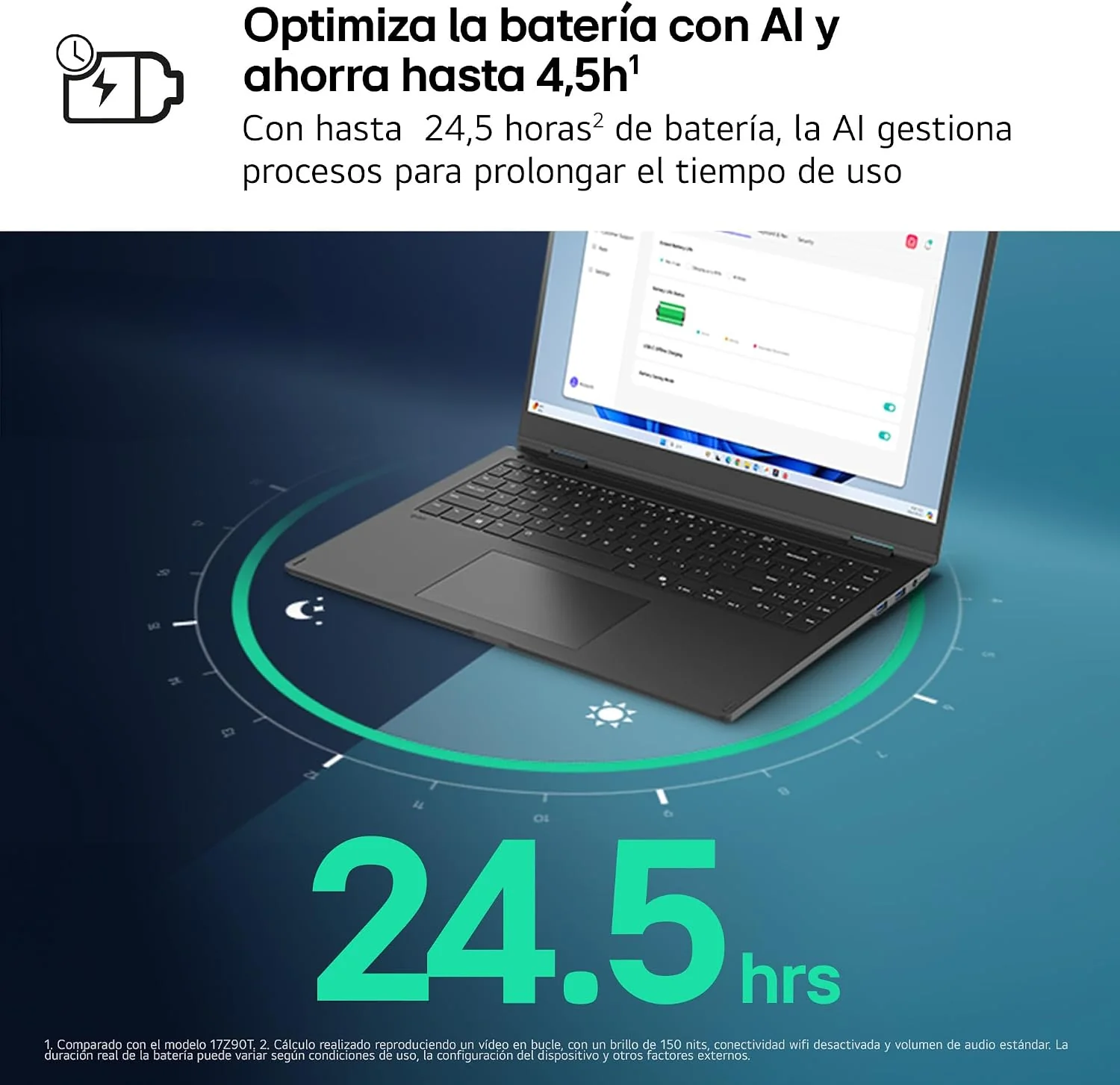 Portátil LG Gram 17ZD90TL 17" Intel Core Ultra 7 258V 32GB 512GB SSD Preto Carbono - Imagem 3