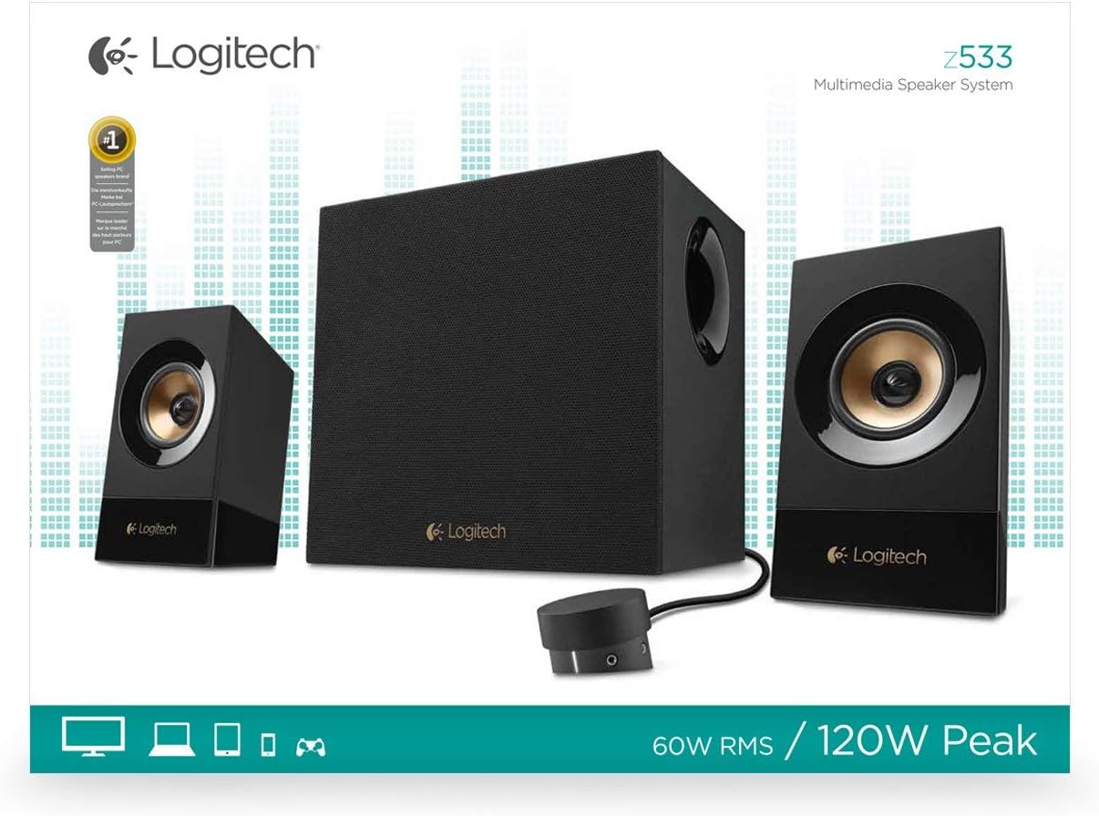 Altifalantes Logitech Z533/ 120W/ 2.1 - Imagem 4