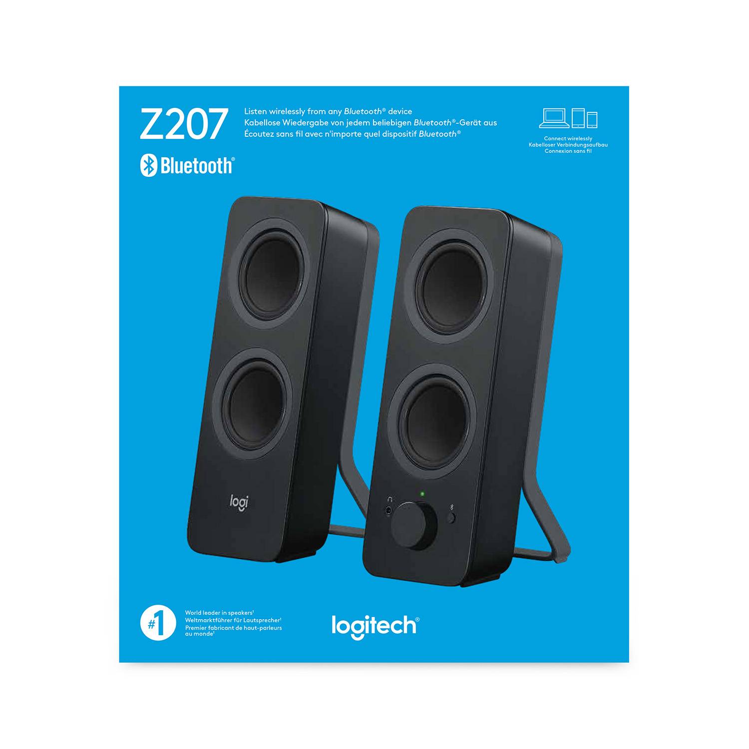 Altifalantes com Bluetooth Logitech Z207/ 10W/ 2.0 - Imagem 8