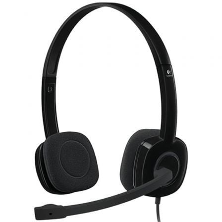 Auriculares Logitech H151/ com Microfone/ Jack 3.5/ Pretos