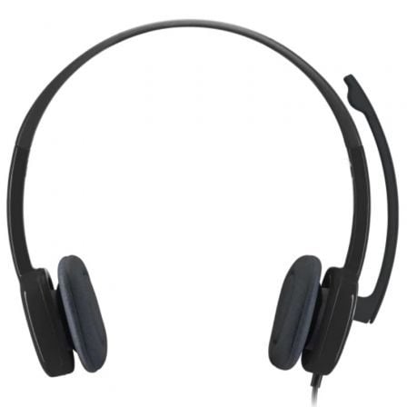Auriculares Logitech H151/ com Microfone/ Jack 3.5/ Pretos - Imagem 2