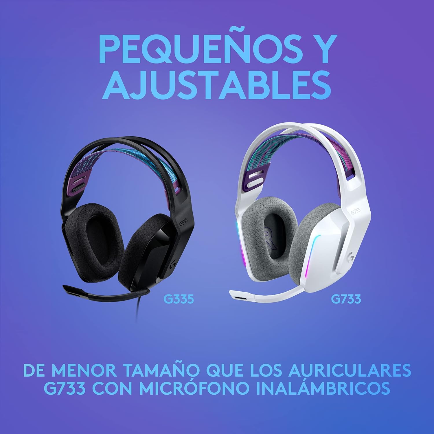 Auscultadores Gaming com Microfone Logitech G335/ Jack 3.5/ Preto - Imagem 11