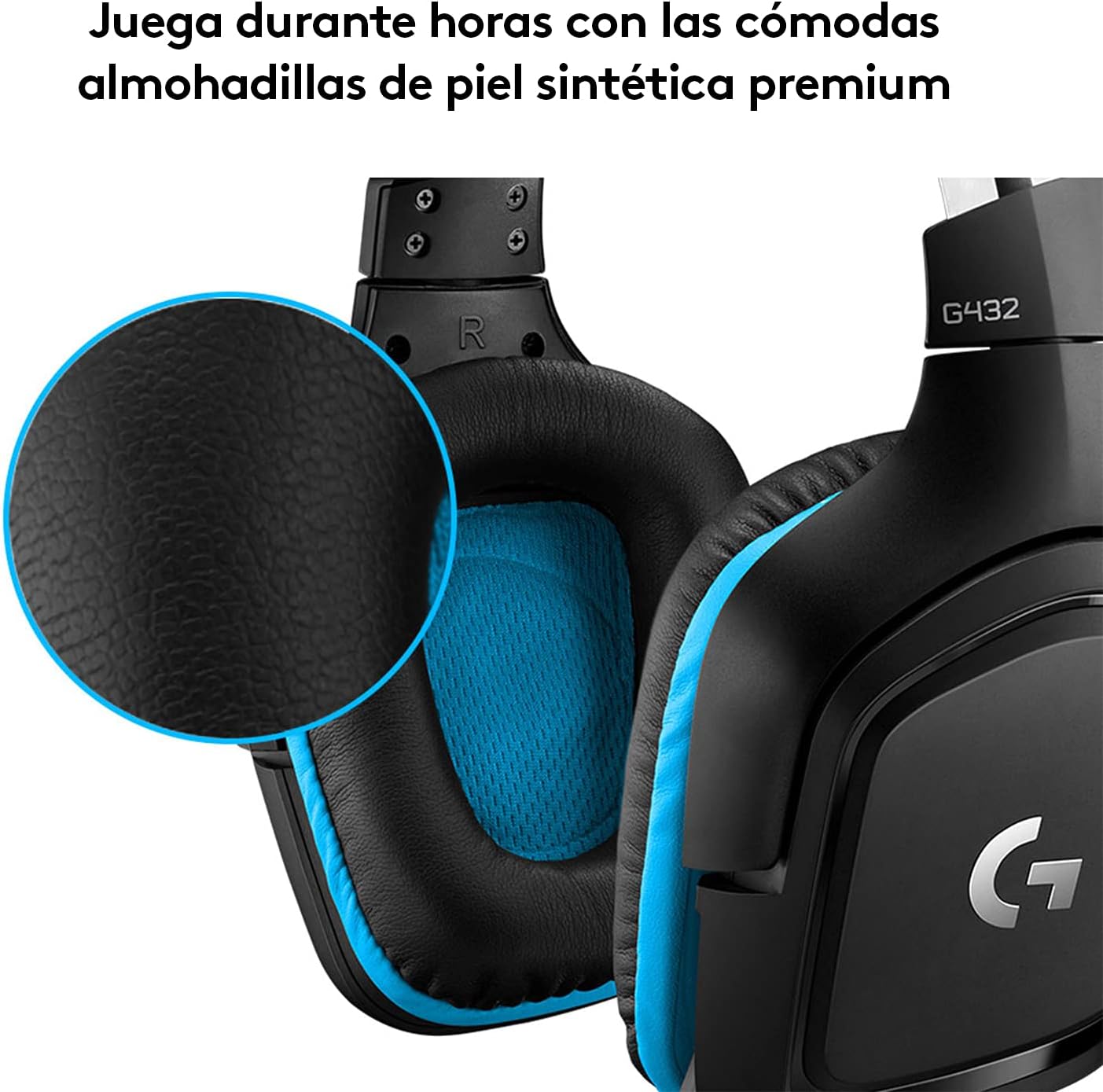 Auriculares Gaming com Microfone Logitech G432/ USB 2.0/ Jack 3.5/ Pretos - Imagem 5