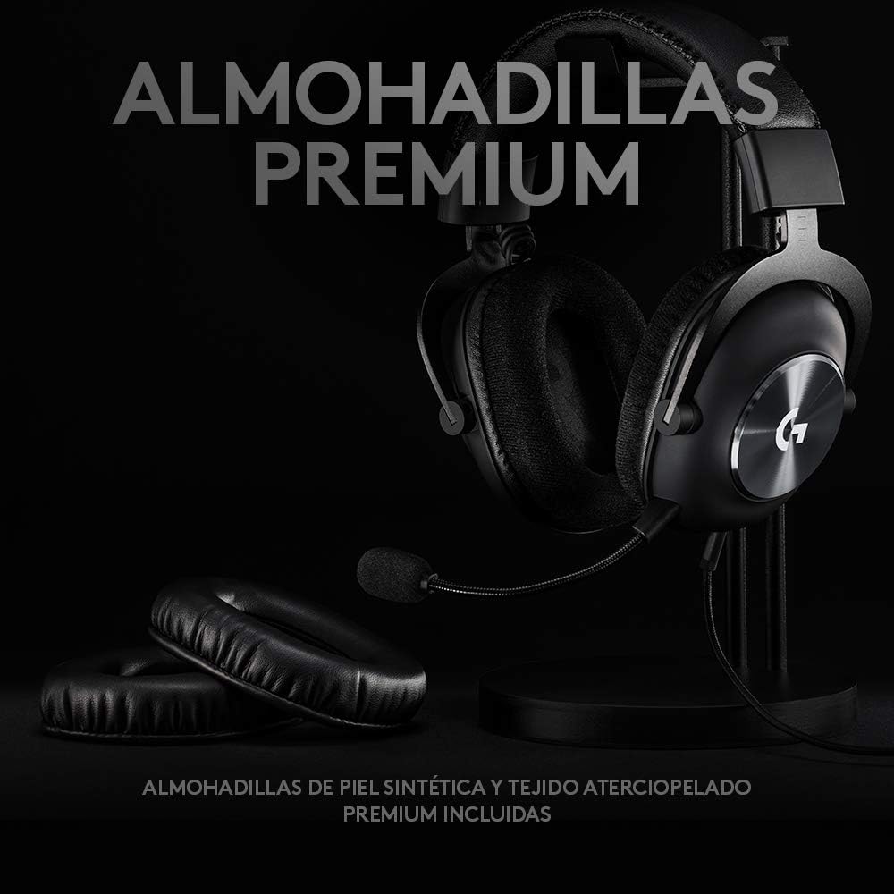 Auriculares Gaming com Microfone Logitech G Pro X/ Jack 3.5/ USB/ Pretos - Imagem 4