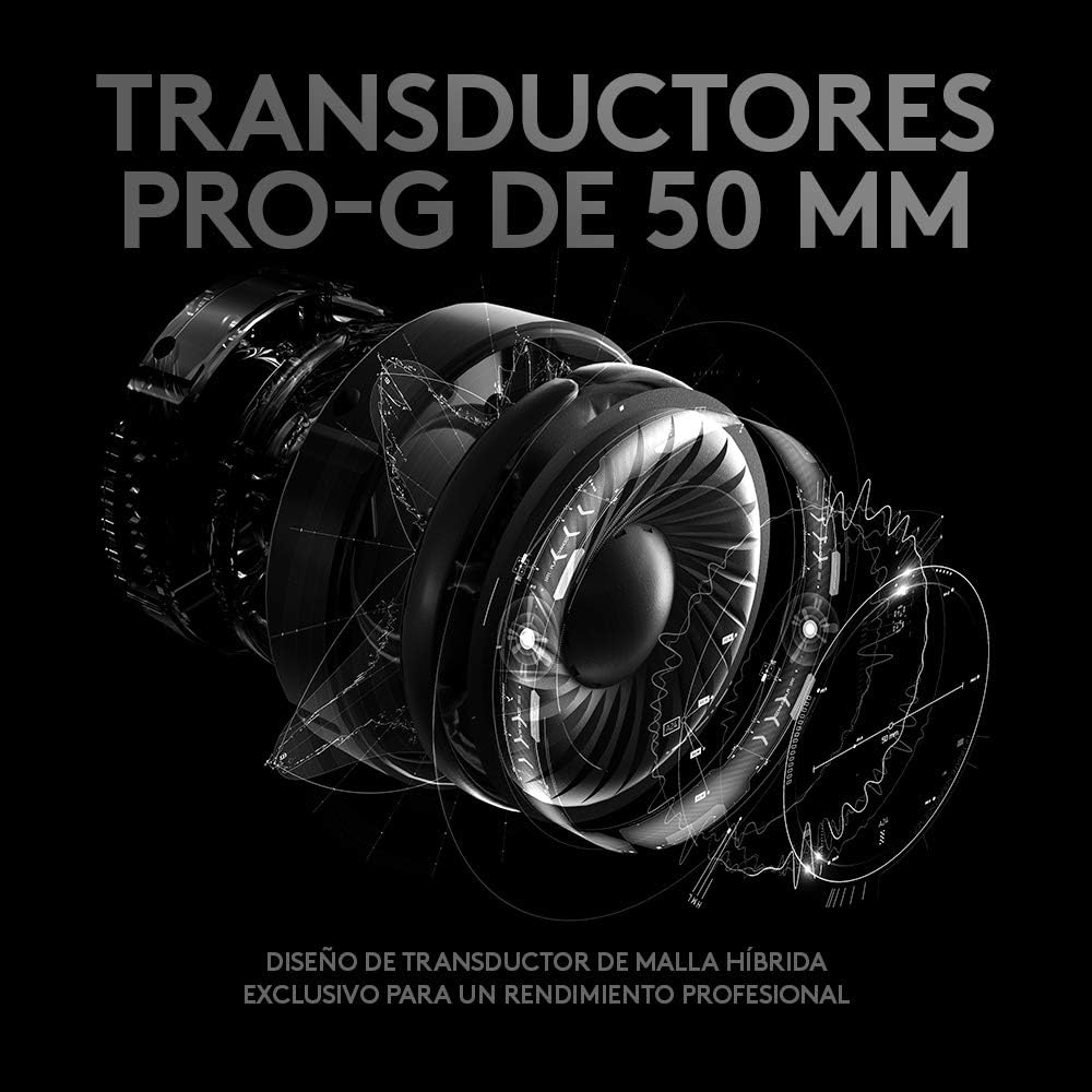 Auriculares Gaming com Microfone Logitech G Pro X/ Jack 3.5/ USB/ Pretos - Imagem 7