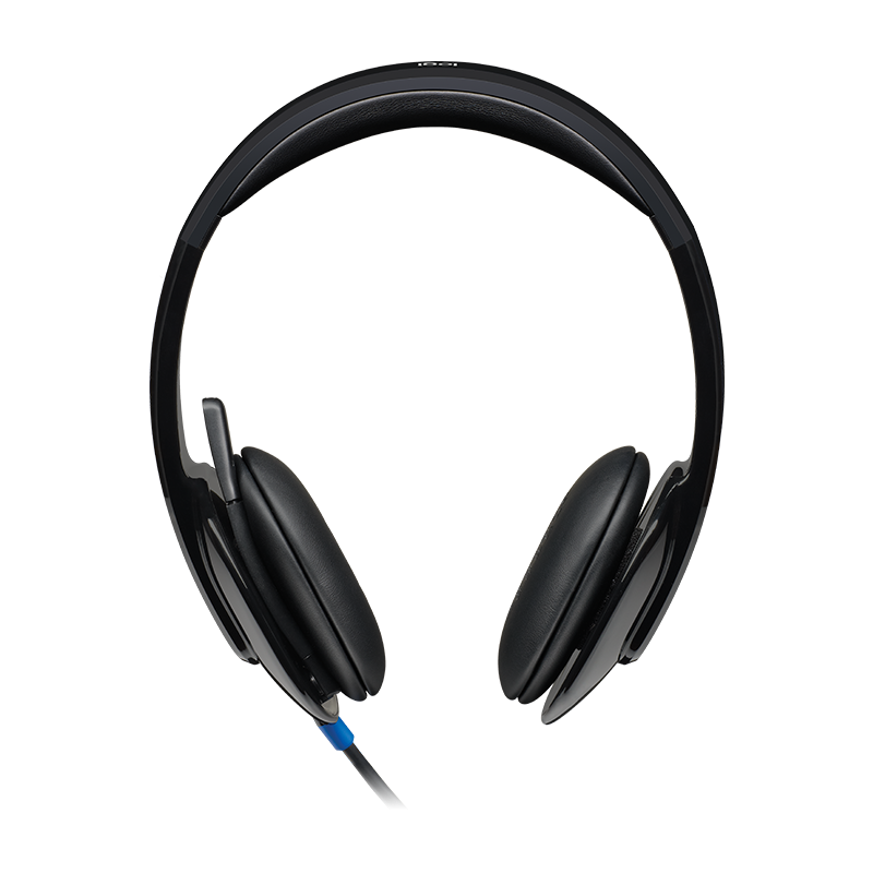 Auriculares Logitech H540/ com Microfone/ USB/ Pretos - Imagem 2