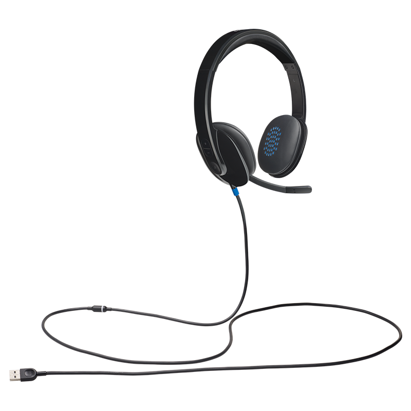 Auriculares Logitech H540/ com Microfone/ USB/ Pretos - Imagem 4