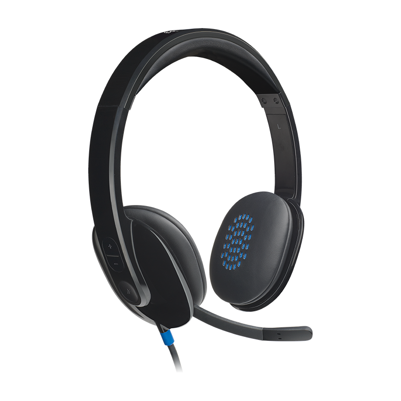 Auriculares Logitech H540/ com Microfone/ USB/ Pretos - Imagem 1