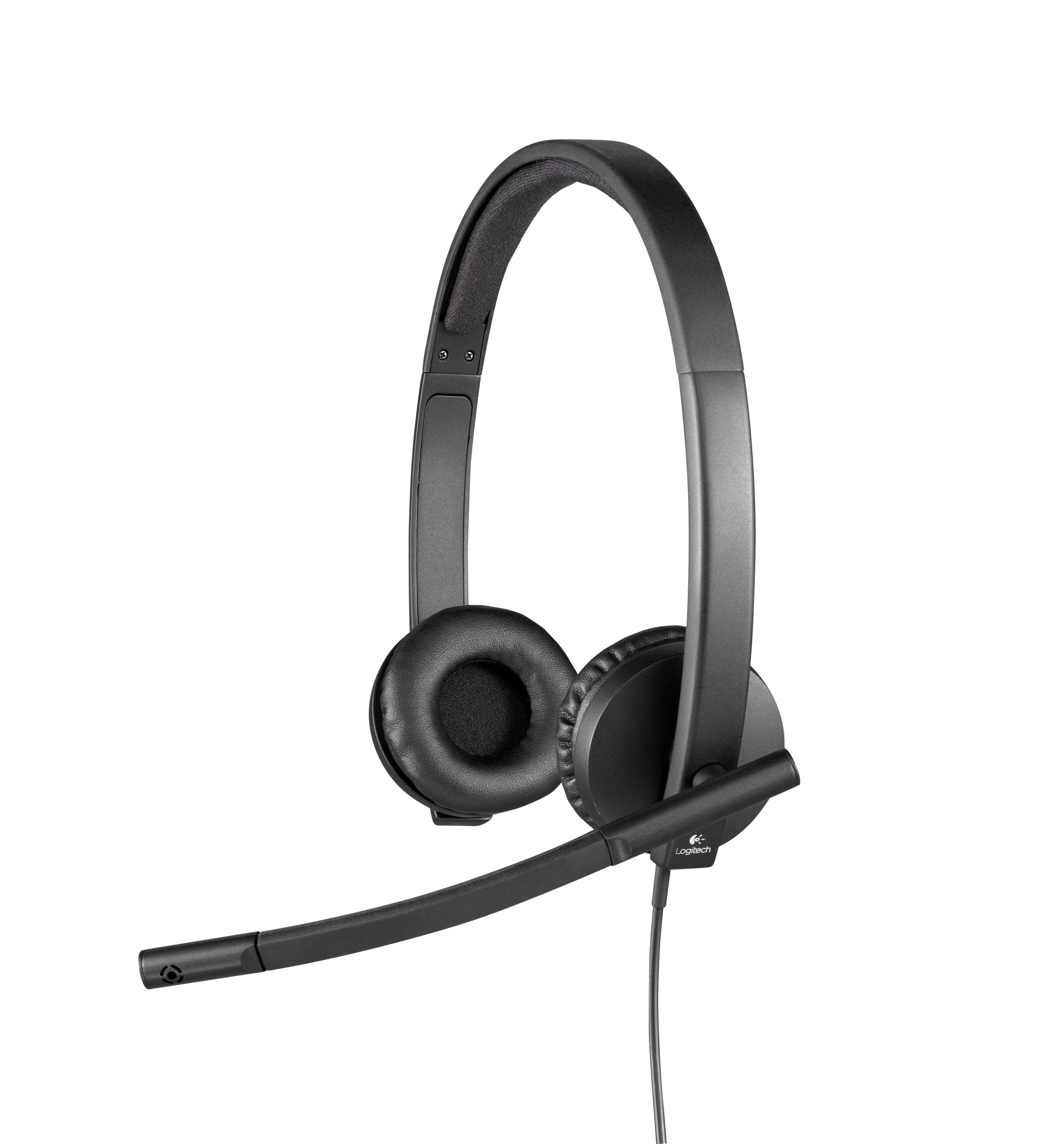 Auscultadores Logitech H570E/ com Microfone/ USB/ Pretos - Imagem 4