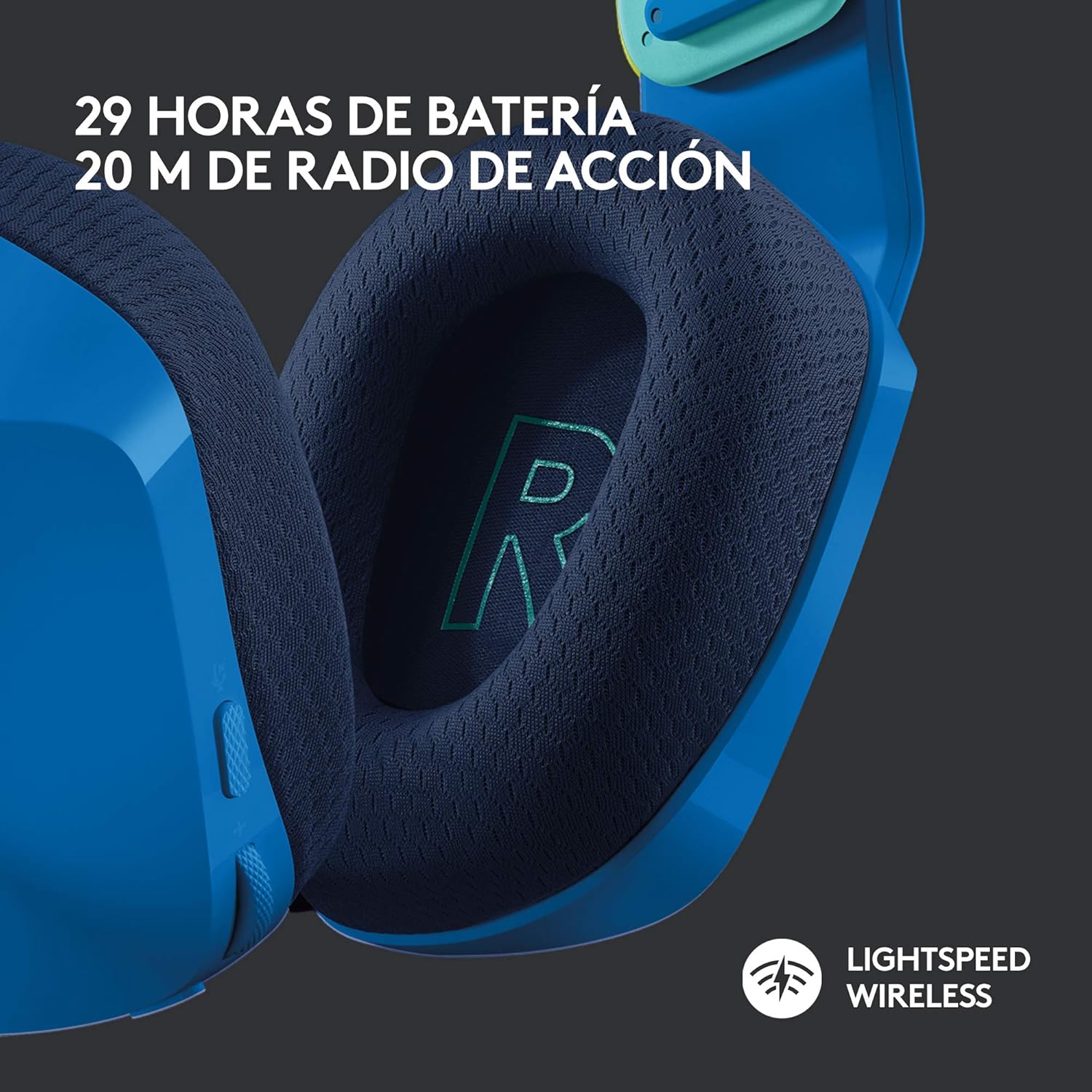 Auscultadores Gaming Sem Fios com Microfone Logitech G733/ Azuis - Imagem 3