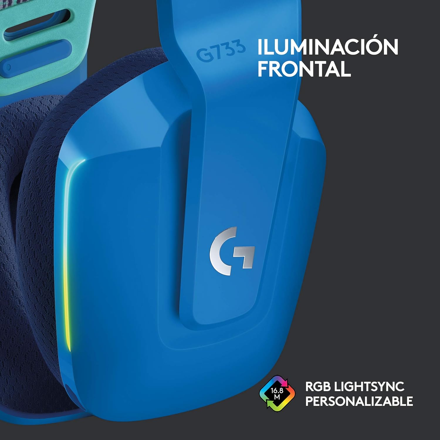 Auscultadores Gaming Sem Fios com Microfone Logitech G733/ Azuis - Imagem 4