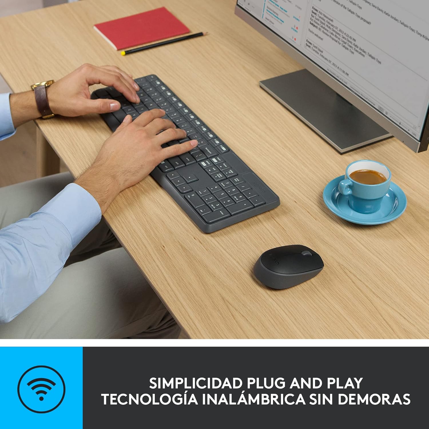 Teclado e Rato Sem Fios Logitech MK235 - Imagem 4