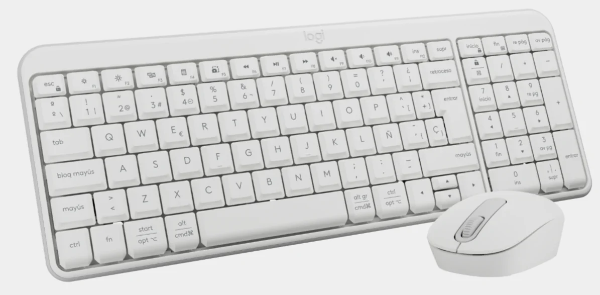 Combo Teclado e Rato Logitech MK250 Bluetooth Compacto Branco - Imagem 3