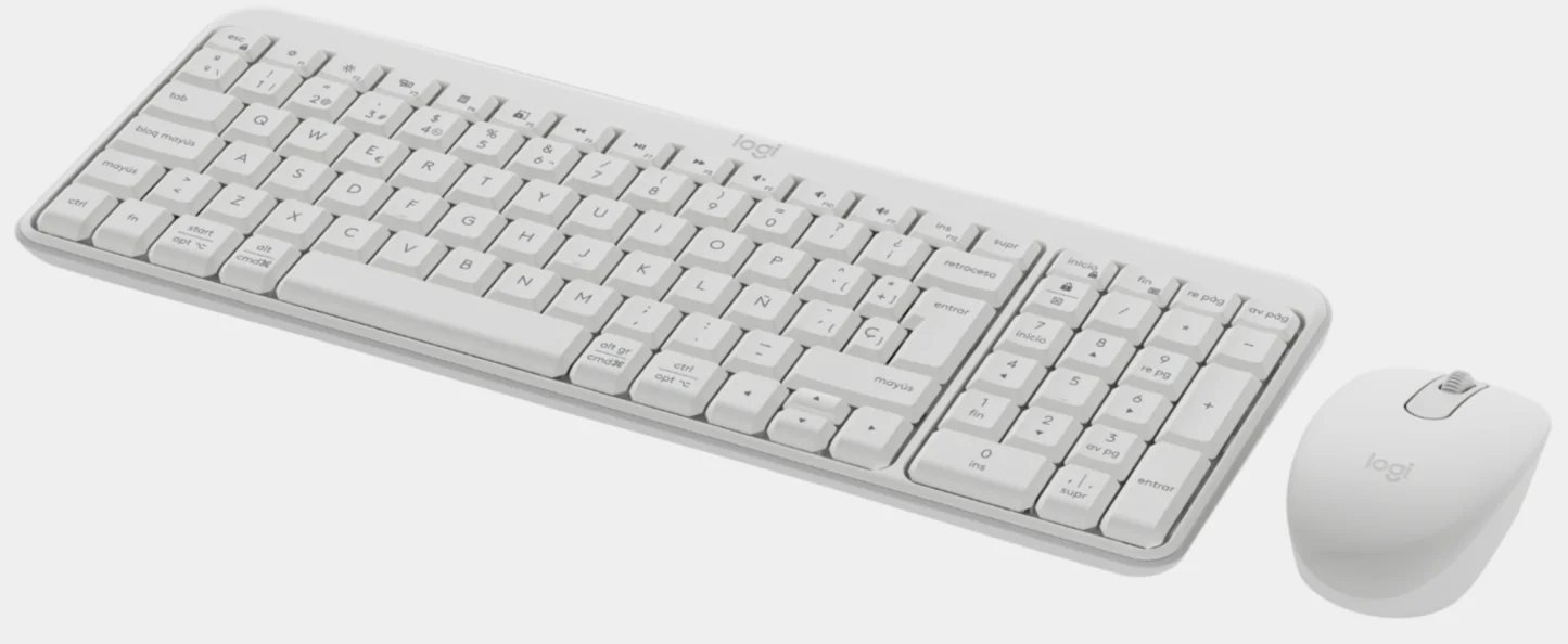Combo Teclado e Rato Logitech MK250 Bluetooth Compacto Branco - Imagem 4