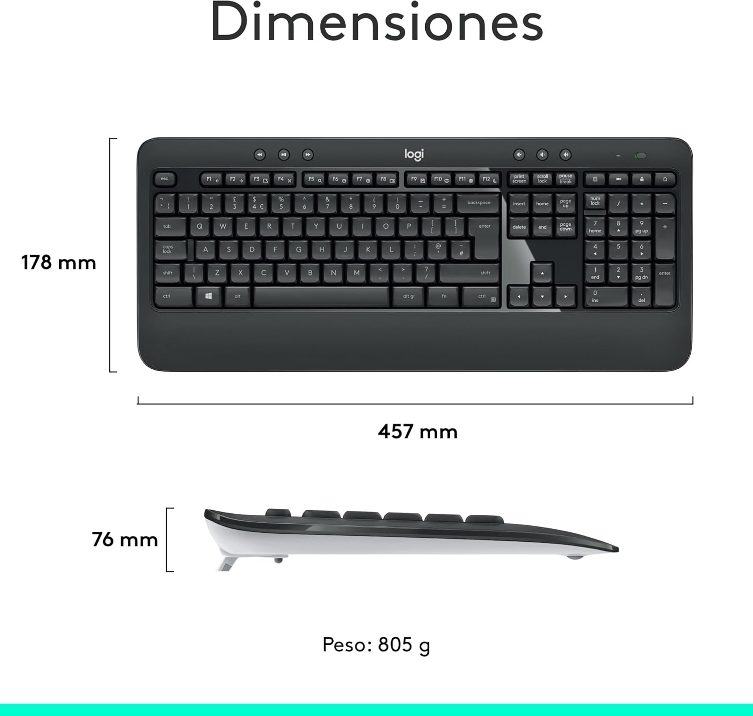 Teclado e Rato Sem Fios Logitech MK540 Advanced - Imagem 8