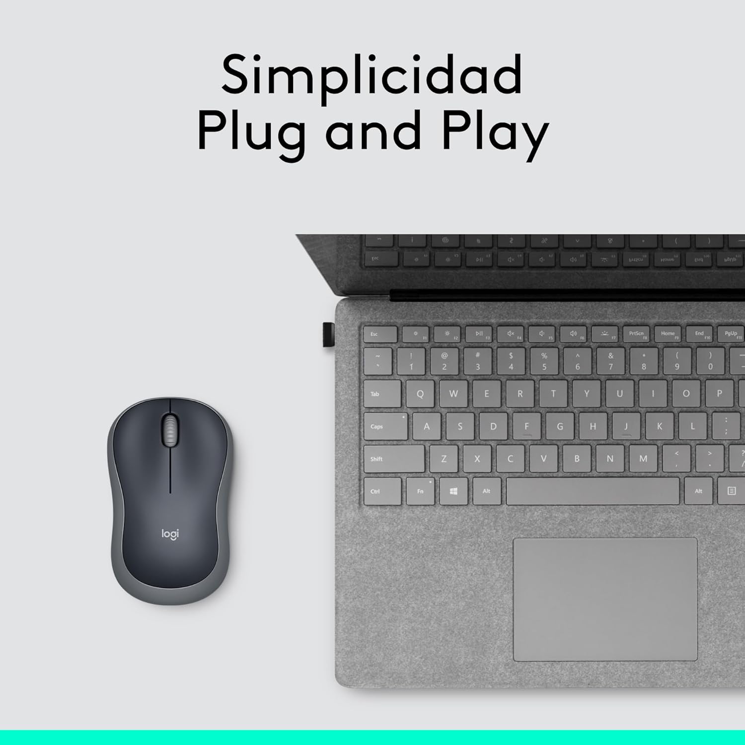 Rato Sem Fios Logitech M185/ Até 1000 DPI/ Cinzento - Imagem 9