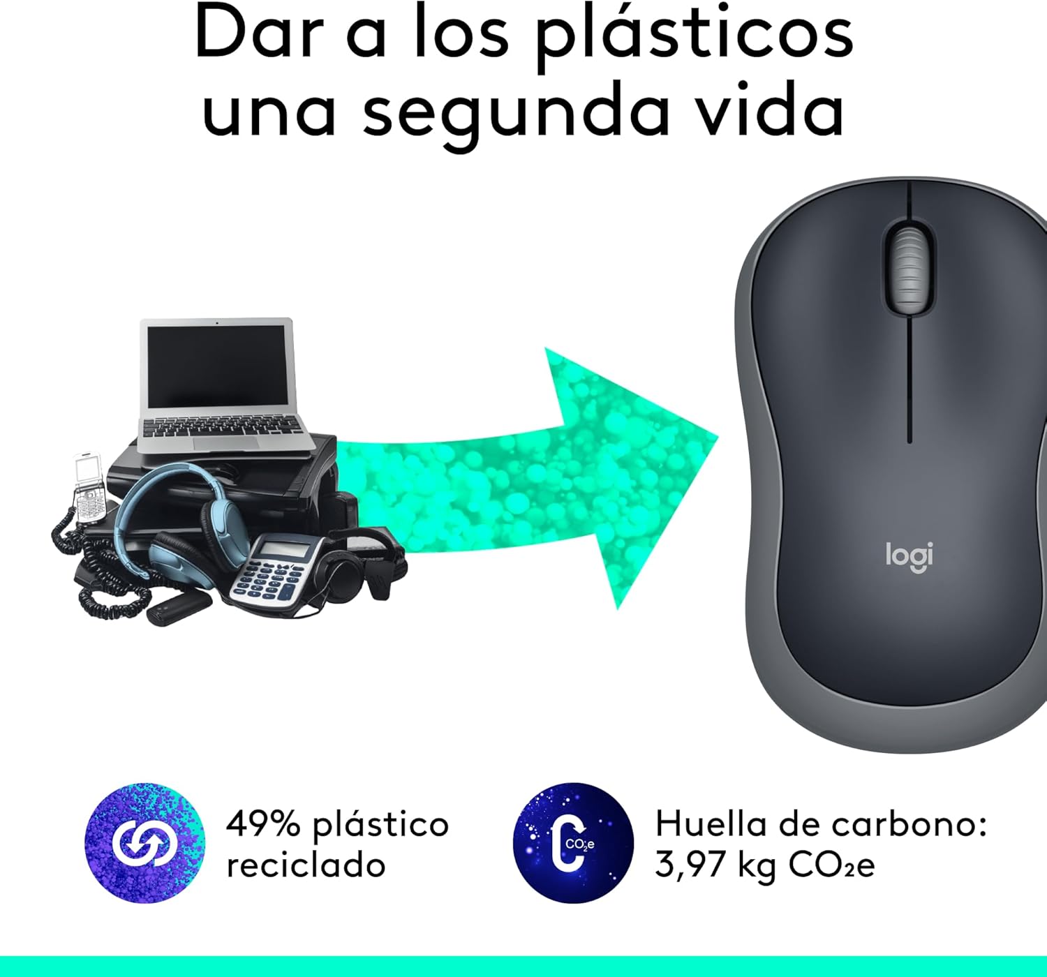 Rato Sem Fios Logitech M185/ Até 1000 DPI/ Cinzento - Imagem 5