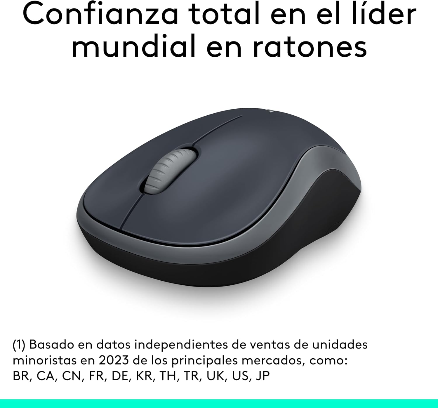 Rato Sem Fios Logitech M185/ Até 1000 DPI/ Cinzento - Imagem 3