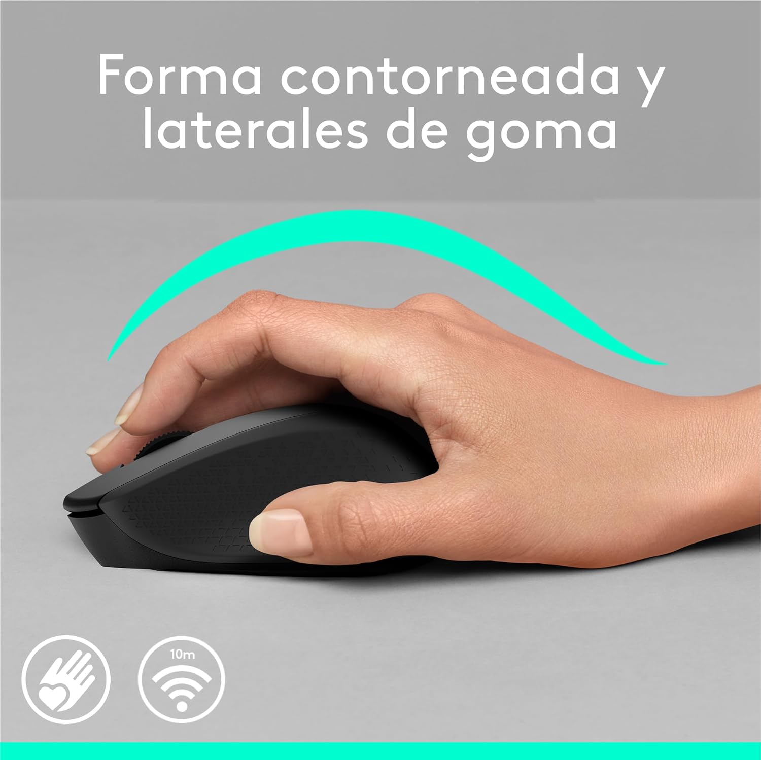 Rato Ergonómico Sem Fios Logitech M280/ Até 1000 DPI - Imagem 2