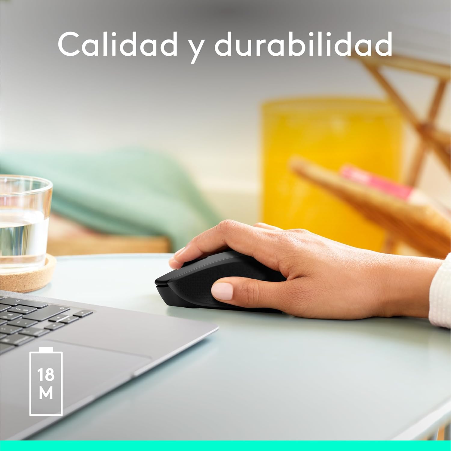 Rato Ergonómico Sem Fios Logitech M280/ Até 1000 DPI - Imagem 5