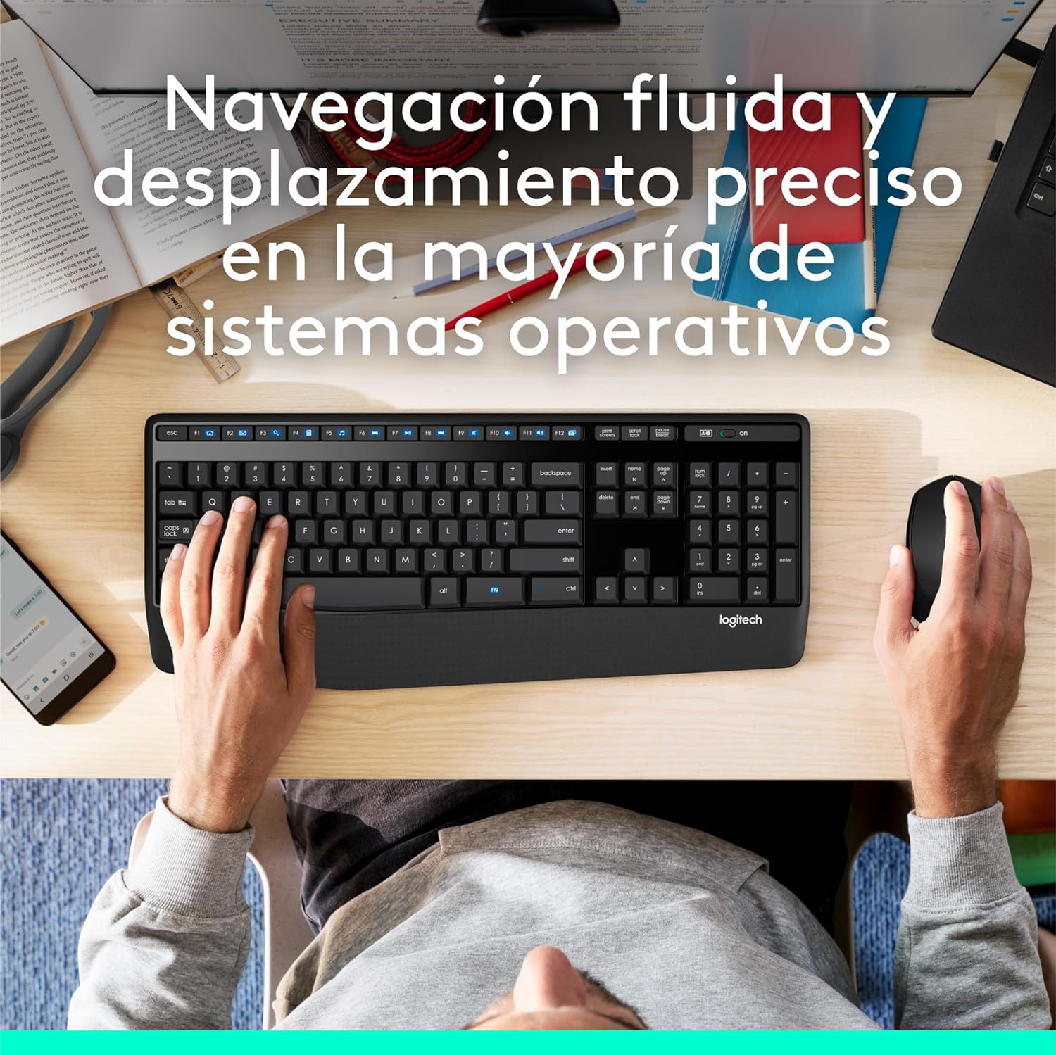 Rato Ergonómico Sem Fios Logitech M280/ Até 1000 DPI - Imagem 4