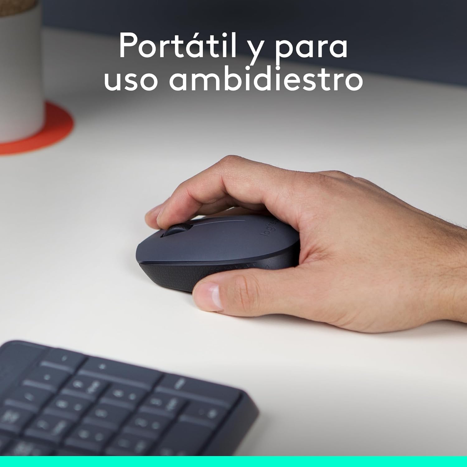 Rato Sem Fios Logitech M170/ Até 1000 DPI/ Cinzento - Imagem 4