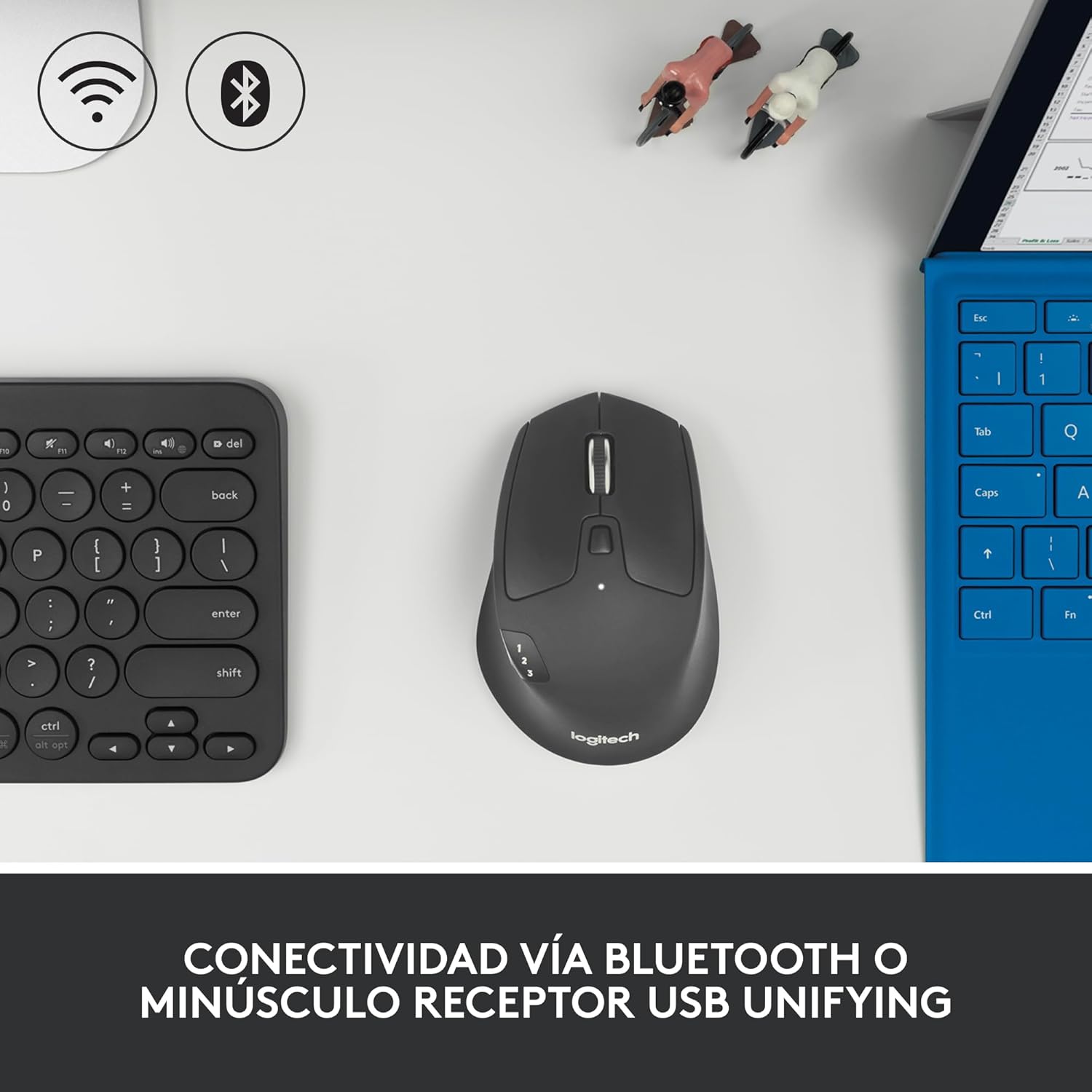 Rato Sem Fios por Bluetooth Logitech M720 Triathlon/ Até 1000 DPI - Imagem 4
