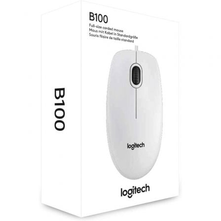 Rato Logitech B100/ Até 800 DPI/ Branco - Imagem 4