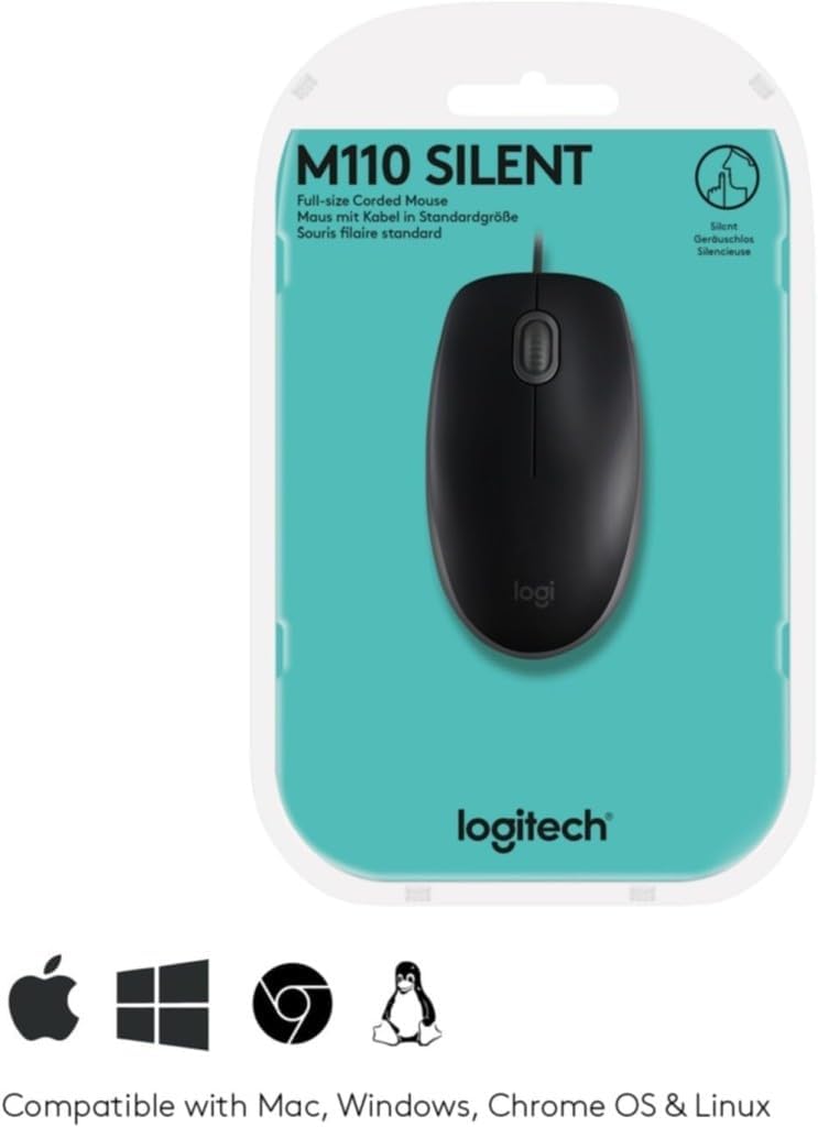 Rato Logitech B110 Silent/ Até 1000 DPI - Imagem 7