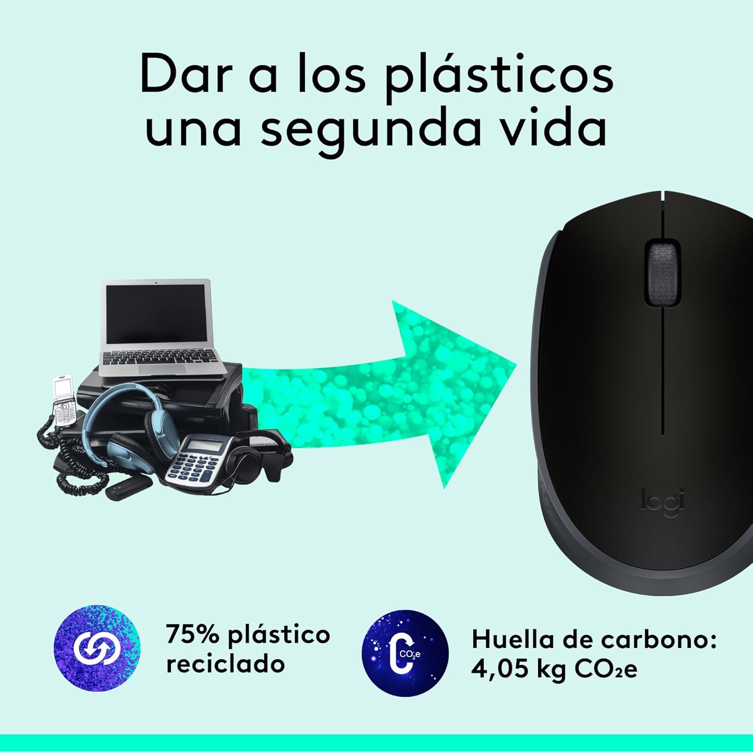 Rato Sem Fios Logitech B170/ Até 1000 DPI - Imagem 5