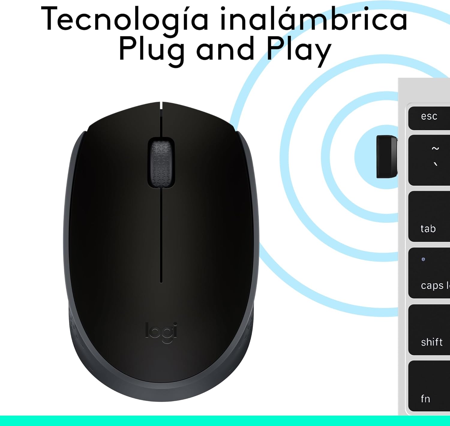 Rato Sem Fios Logitech B170/ Até 1000 DPI - Imagem 8
