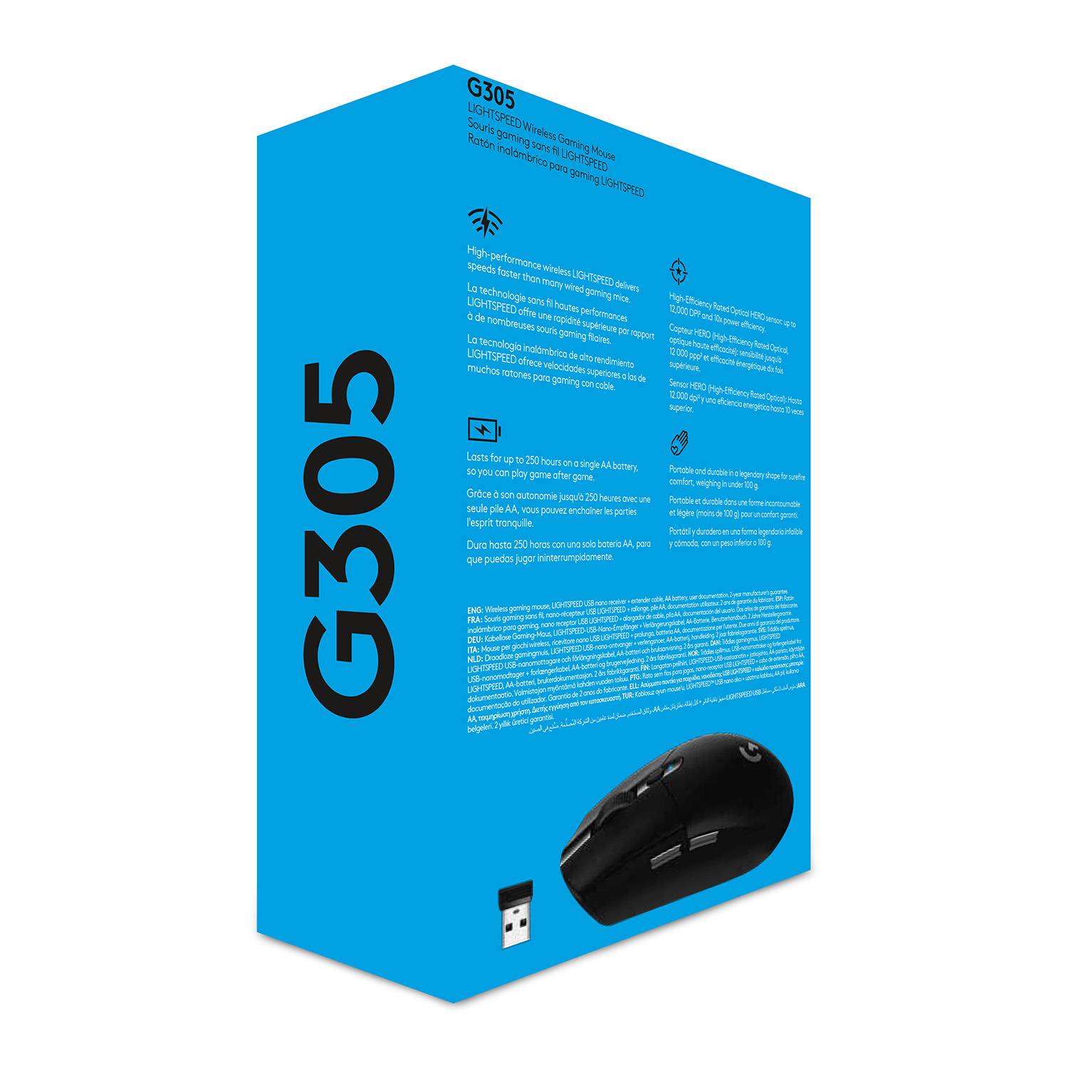 Rato Gaming Sem Fios Logitech G305 Lightspeed/ Bateria recarregável/ Até 12000 DPI/ Preto - Imagem 18