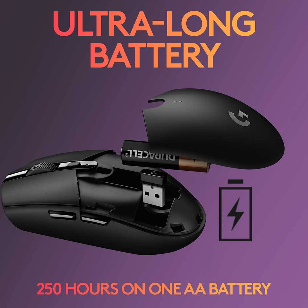 Rato Gaming Sem Fios Logitech G305 Lightspeed/ Bateria recarregável/ Até 12000 DPI/ Preto - Imagem 4