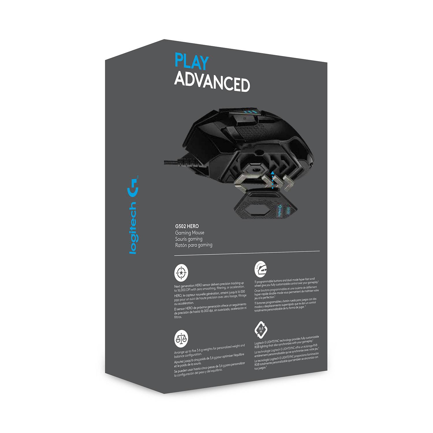 Rato Gaming Logitech G502 Hero/ Até 25600 DPI/ Preto - Imagem 15