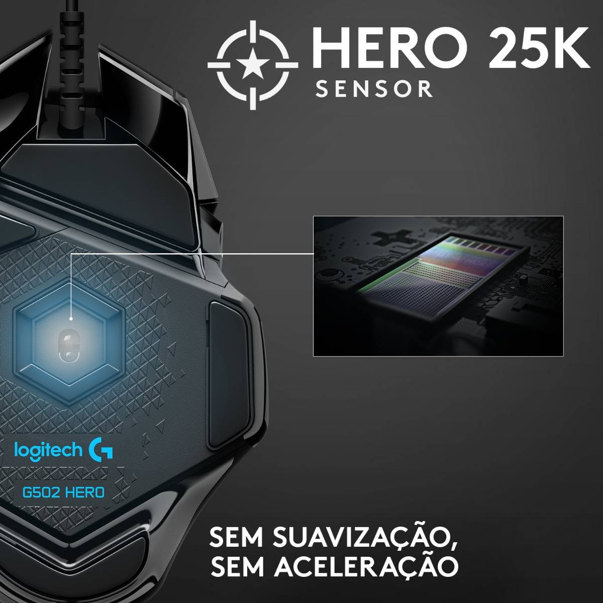 Rato Gaming Logitech G502 Hero/ Até 25600 DPI/ Preto - Imagem 4